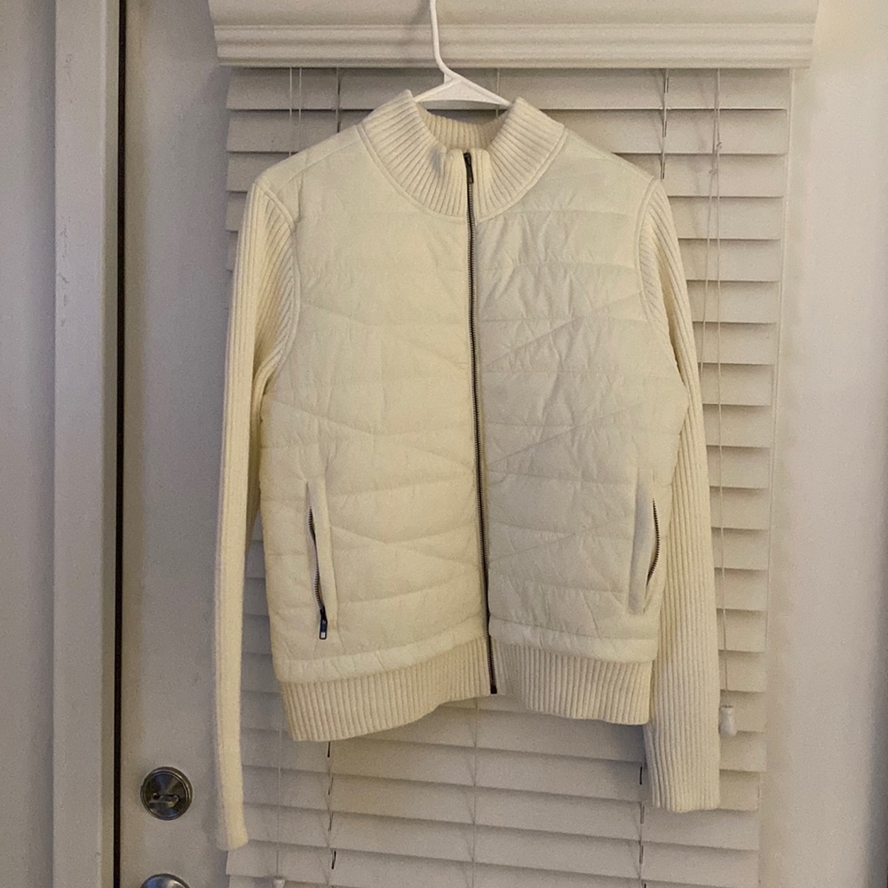 Liverpool white sweater jacket.